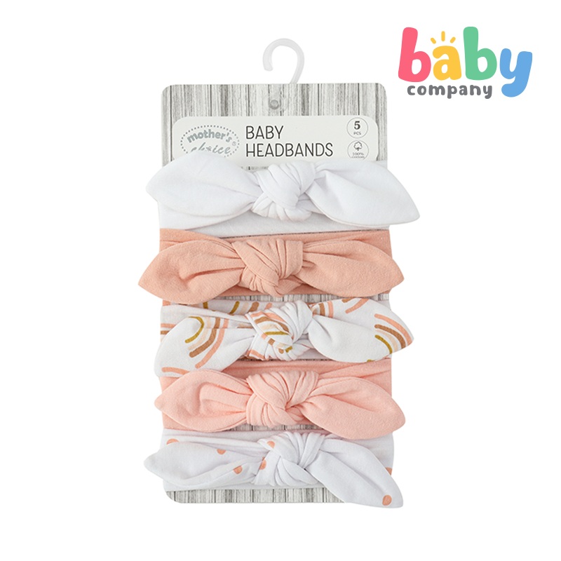 Mothers Choice 5 Pack Headbands – Rainbow