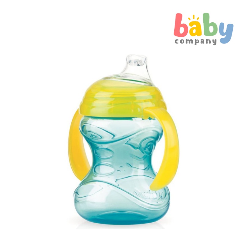 Nuby Grip N’ Sip Toddler Spout Cup with Twin Handles 4m+ – Teal