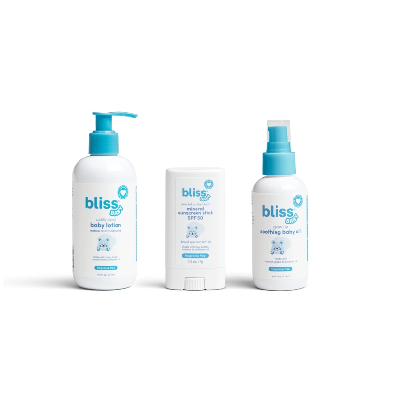 Baby Care Essentials Gift Set -Includes Mineral Sunscreen Stick, Baby Oil & Baby Lotion