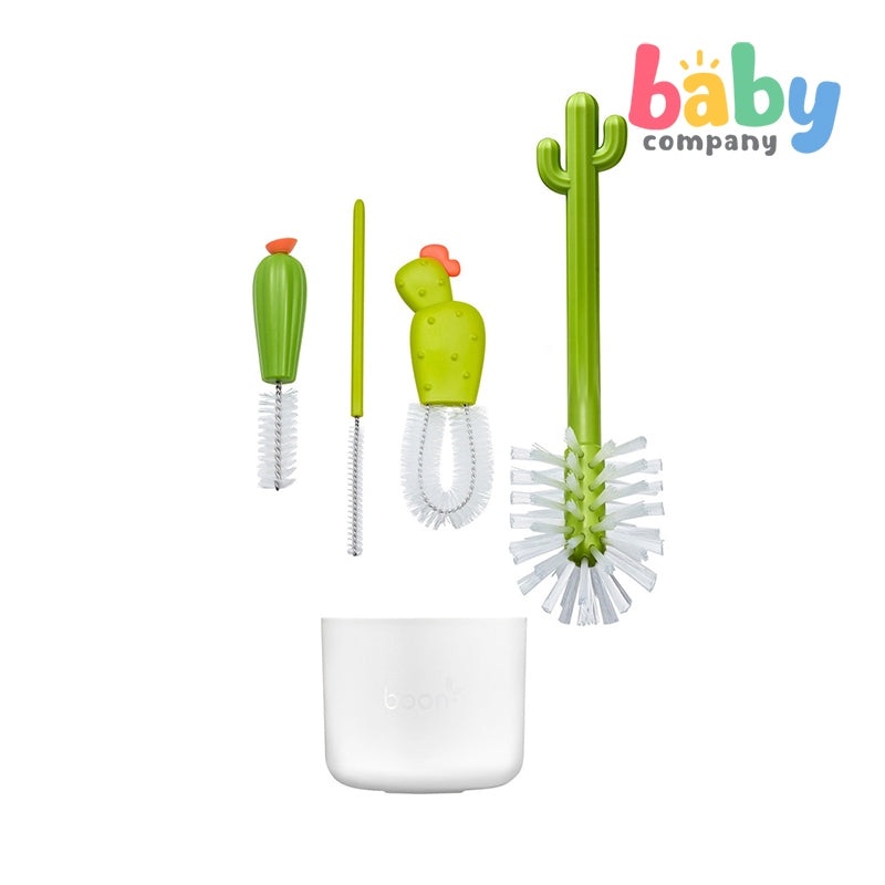 BoonCacti Bottle Cleaning System – Set of 4 Brushes With Vase