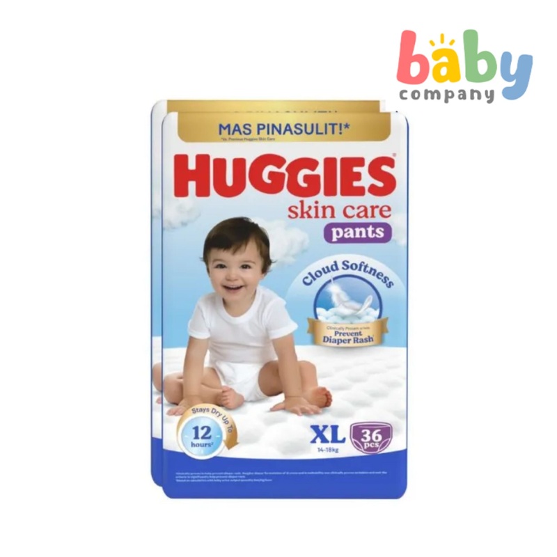 Huggies Dry Pants Skin Care Diaper Pants – XL, 36 pcs