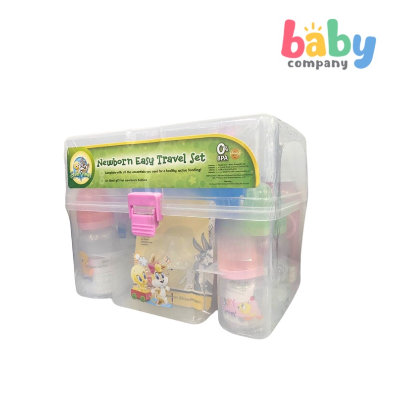 Looney Tunes Newborn Easy Travel Bottle Set Blue