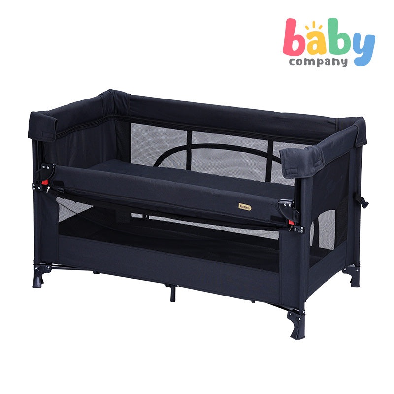 Looping All in One Pack and Play Co-Sleeper, Crib, and Playpen – Black