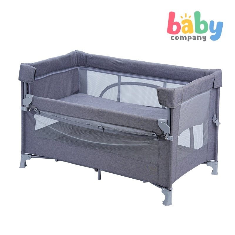 Looping All in One Pack and Play Co-Sleeper, Crib, and Playpen – Gray