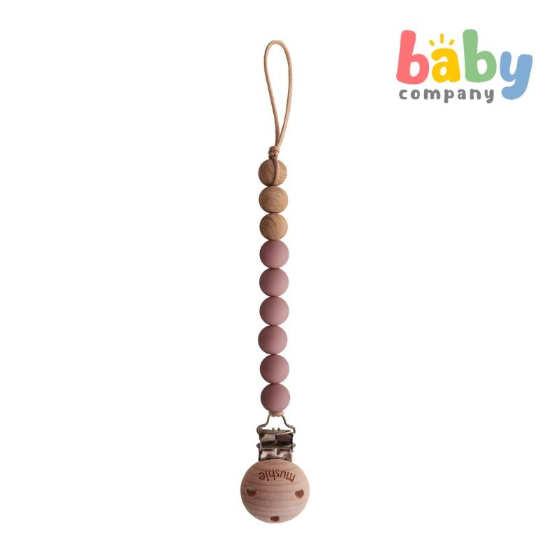 Mushie Pacifier Clips Eva – Cloudy Mauve