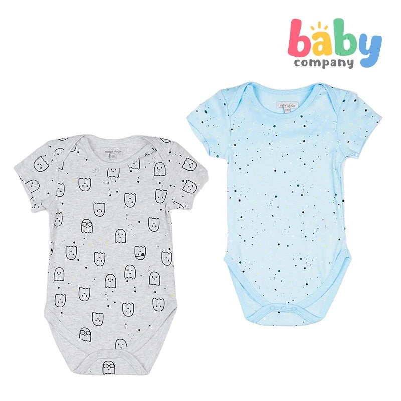Mother’s Choice 2pc Set Bodysuit – Blue Polka Ghost 3-6 Months