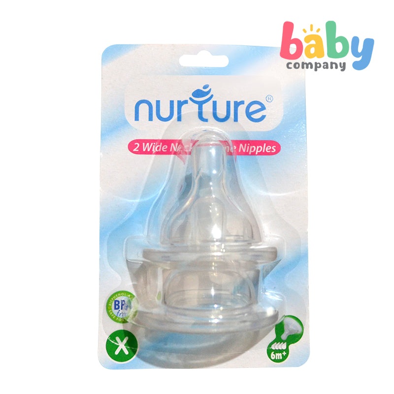 Nurture 2pcs Wide Neck Nipples – X-Cut