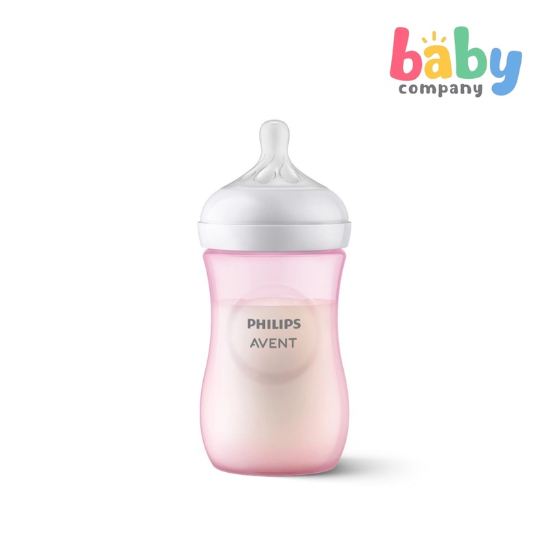 Philips Avent Natural Response Baby Bottle 1m+ – 9oz/260ml, Pink
