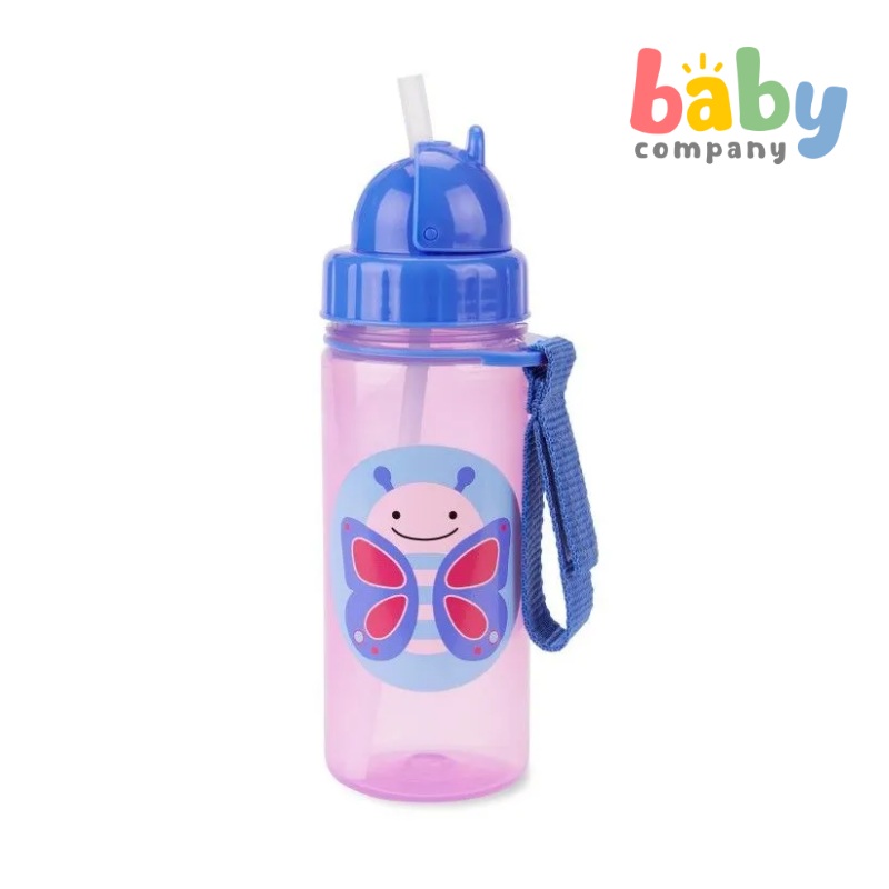 Skip Hop Zoo 13 oz Straw Bottle – Butterfly