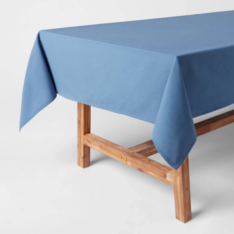 84″ x 60″ Cotton Blue Tablecloth Blue