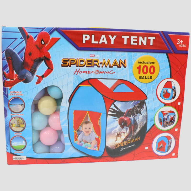 Spiderman Boys’ Play Tent with 100 Balls  Fun & Interactive Playtime!