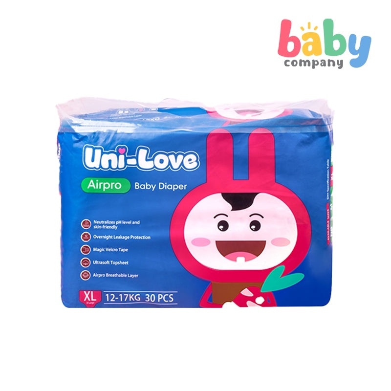 Uni-Love Airpro Baby Diaper – XL, 30s