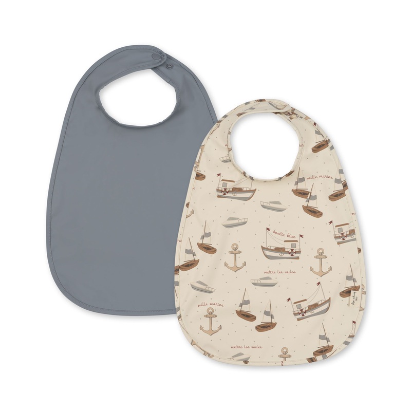 Konges Slojd – Dinner Bib – Sail Away (2 Pack)