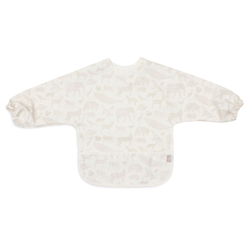 Jollein – Bib Waterproof with Sleeves – Animals Nougat