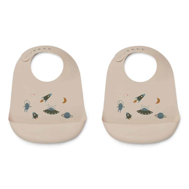 Liewood – Tilda Silicone Bib – Space (2 Pack)
