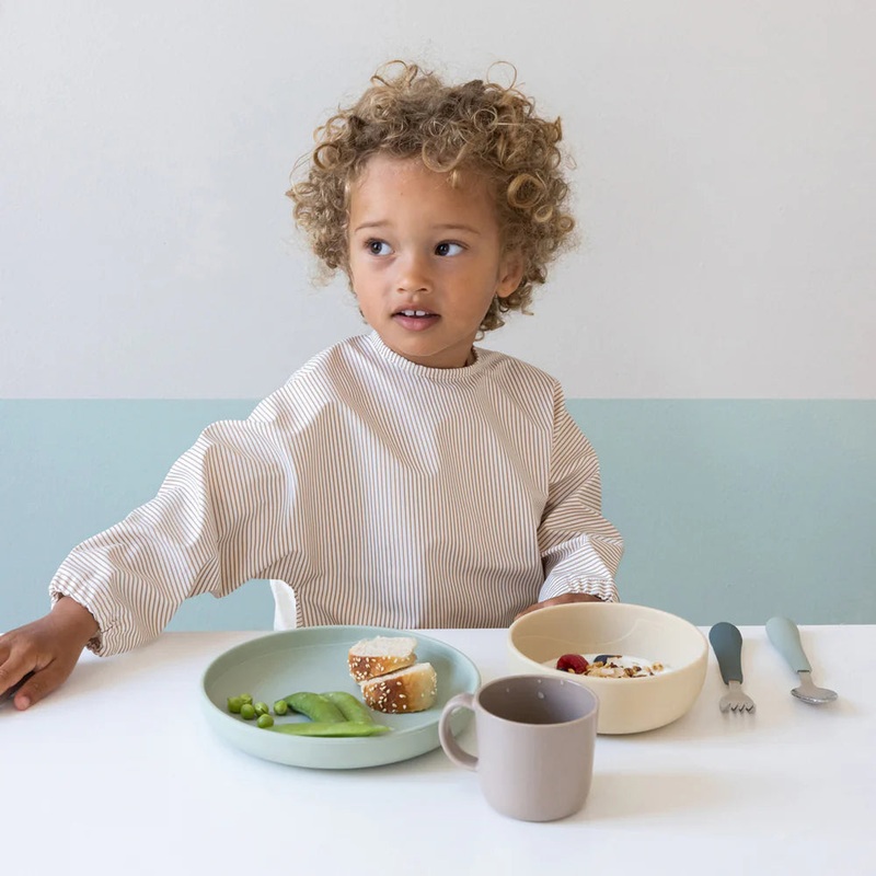 Cam Cam Copenhagen – Sleeved Bib –  Classic Stripes Camel