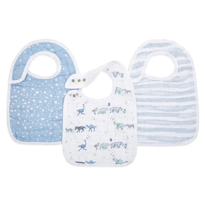 Aden + Anais – Cotton Muslin Snap Bibs – Rising Star (3 Pack)