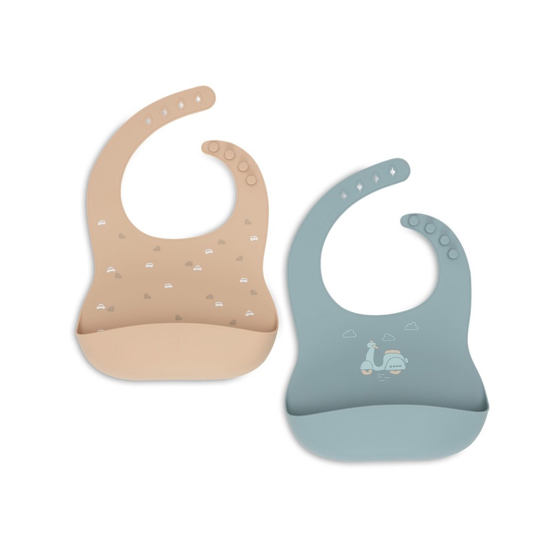 Jollein – Bib Silicone – On The Go – (2 Pack)