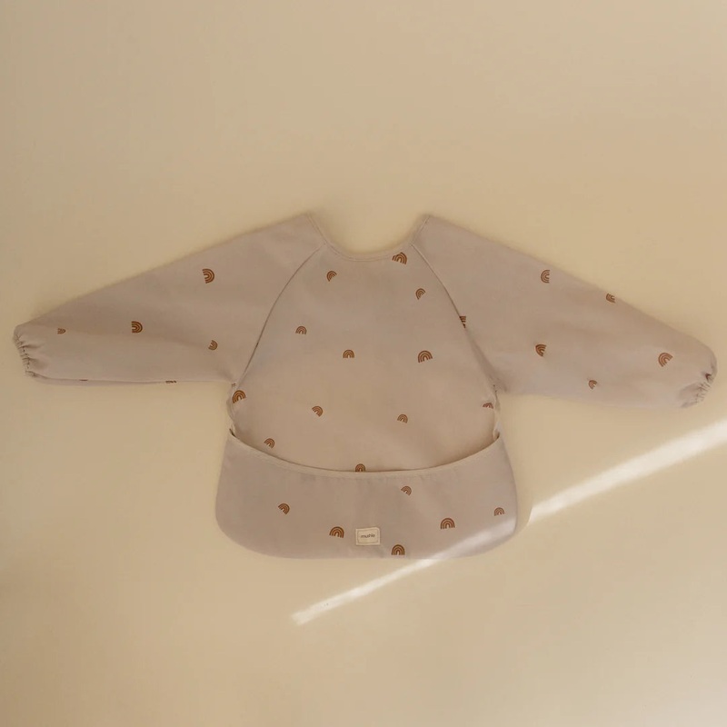 Mushie – Long Sleeve Bib – Rainbows