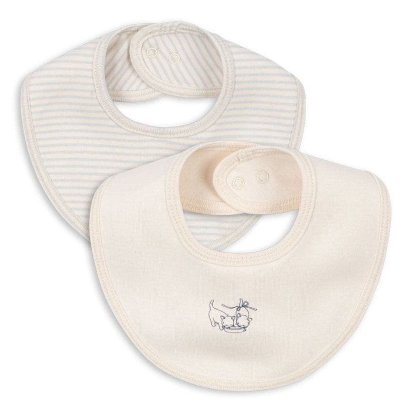 Konges Slojd – Fanga Fontana – Fio – Bib Stripe – Blue Mix (2 Pack)