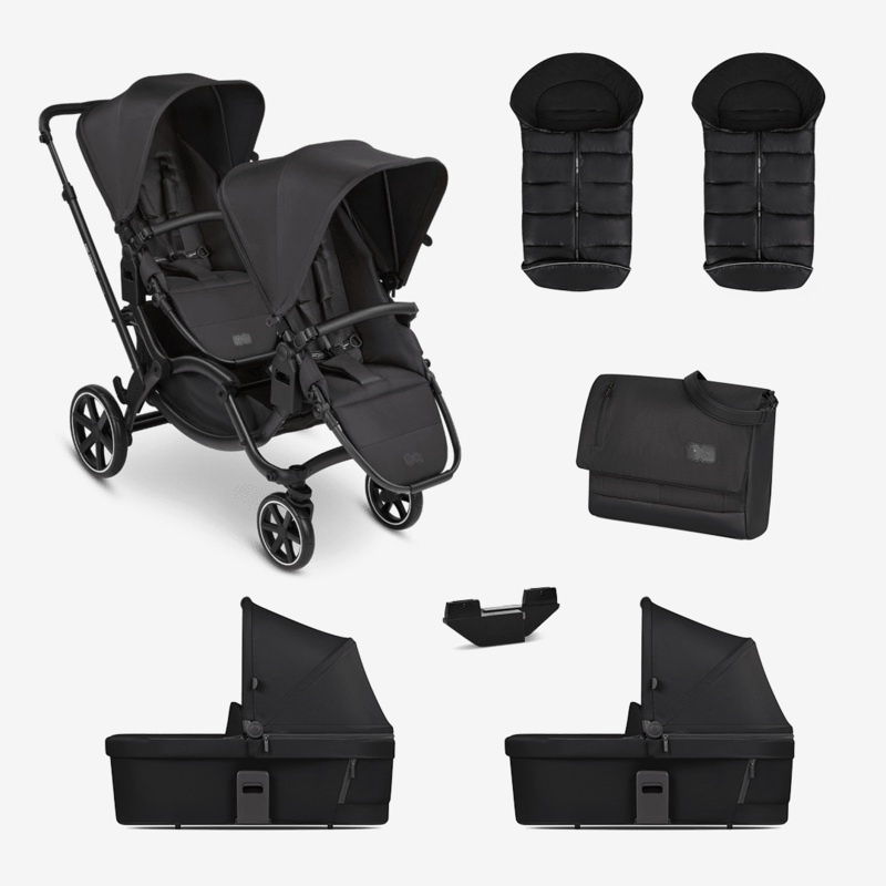 ABC Design Zoom Twin Pram Bundle  Ink