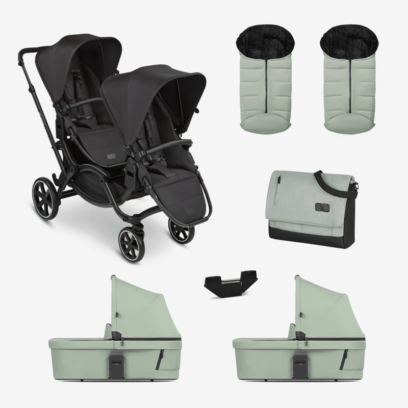 ABC Design Zoom Twin Pram Bundle  Pine