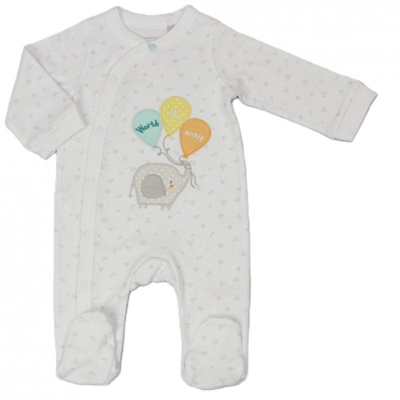 Worth The Wait Elephant Unisex Baby Grow