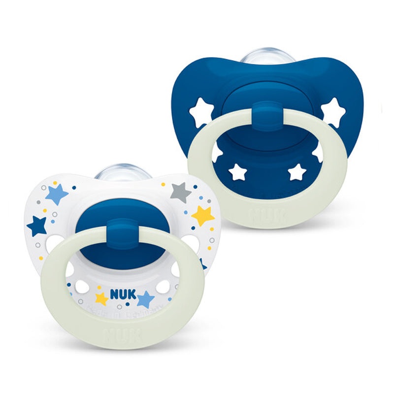 NUK Signature Night Silicone Soother Pacifier 2pcs/box