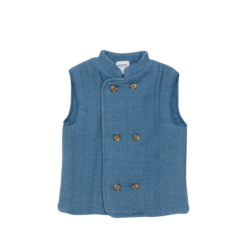 Tiepo Waistcoat | Steel Blue