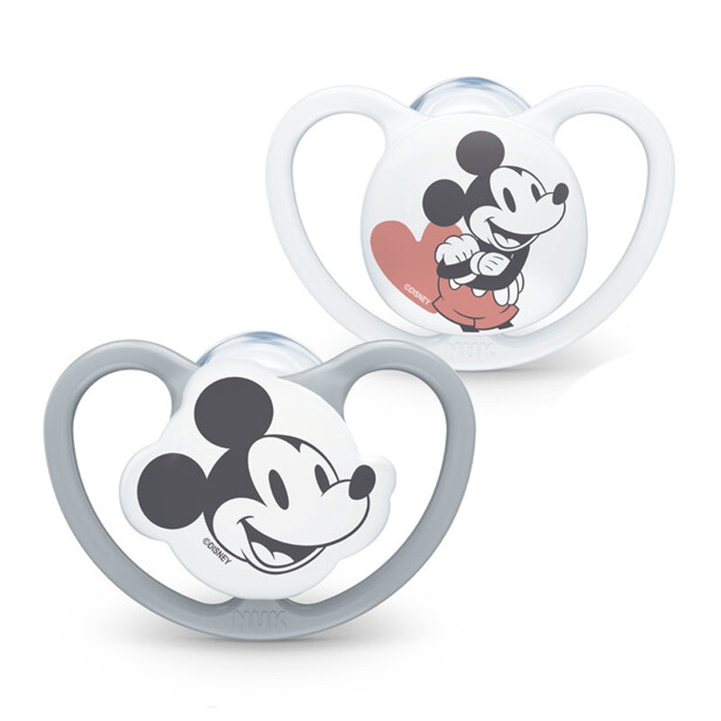 NUK Space Disney Mickey Mouse Silicone Soother Pacifier 2pcs/box (18-36mth)