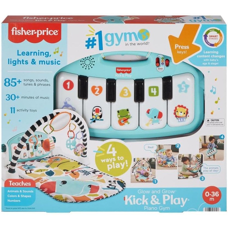 Fisher-Price Newborn Kick & Play Gym Green Smart Stages 2024