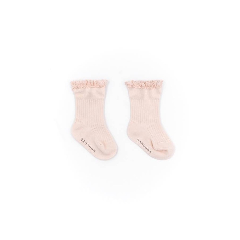 Baby Socks with Bamboo Lace – WATER PINK 67
