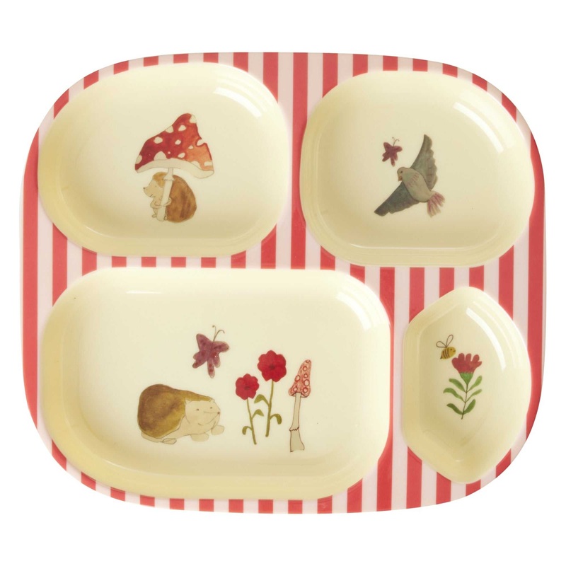 Unterteilter Kinderteller/ Rosa