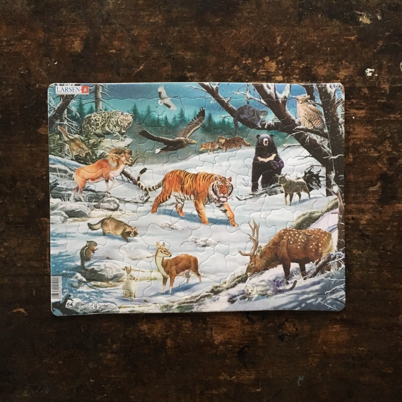 Thick Cardboard Puzzle 66 pieces – Siberian Wildlife