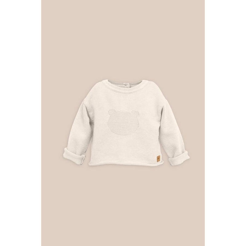 Knitted baby sweater ‘Teddy Bear’ – SAND 10
