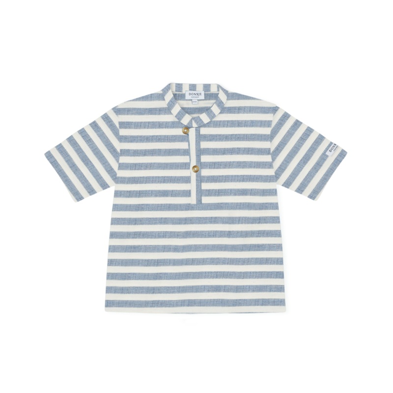 Ozion Shirt | Sky Blue – White Striped