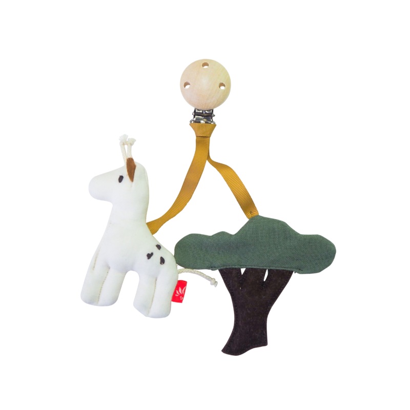 Clip mit Anhnger Giraffe und Baum