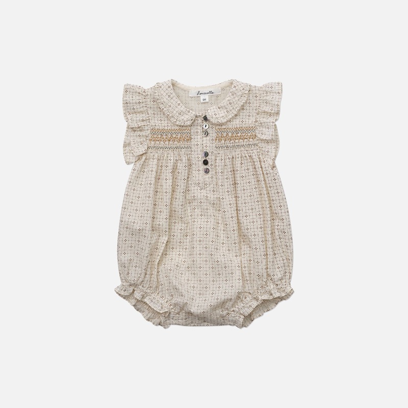 Baby Cotton Ravenna Romper – Vintage Brown