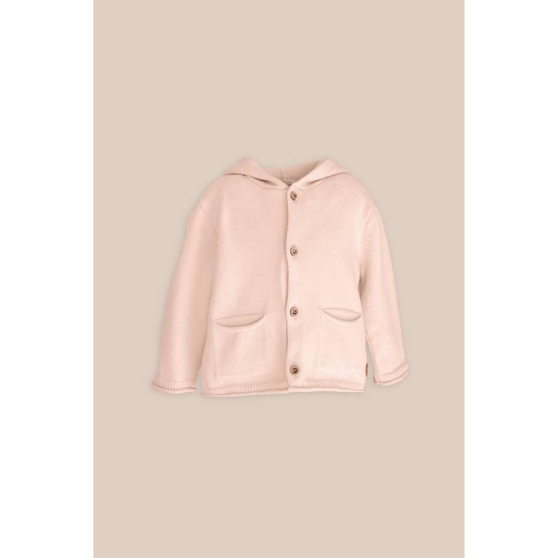 Hooded cardigan with ears – PINK 04