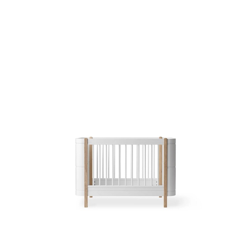 Wood Mini+ Babybett (68x122cm) wei/ eiche