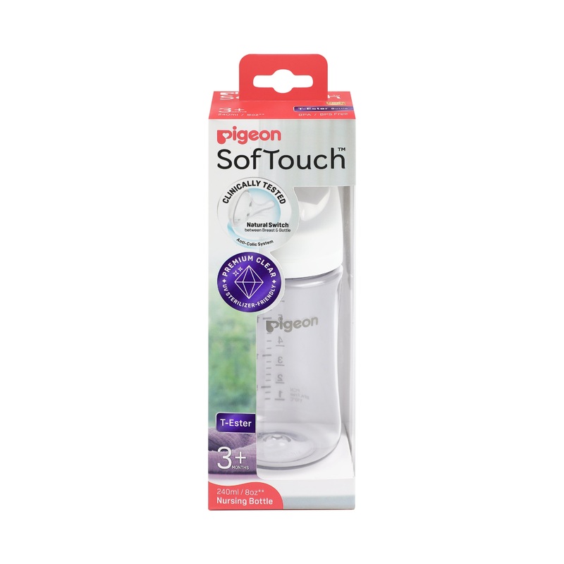 Pigeon SofTouch BPP Nursing Bottle T-Ester 240ml Logo