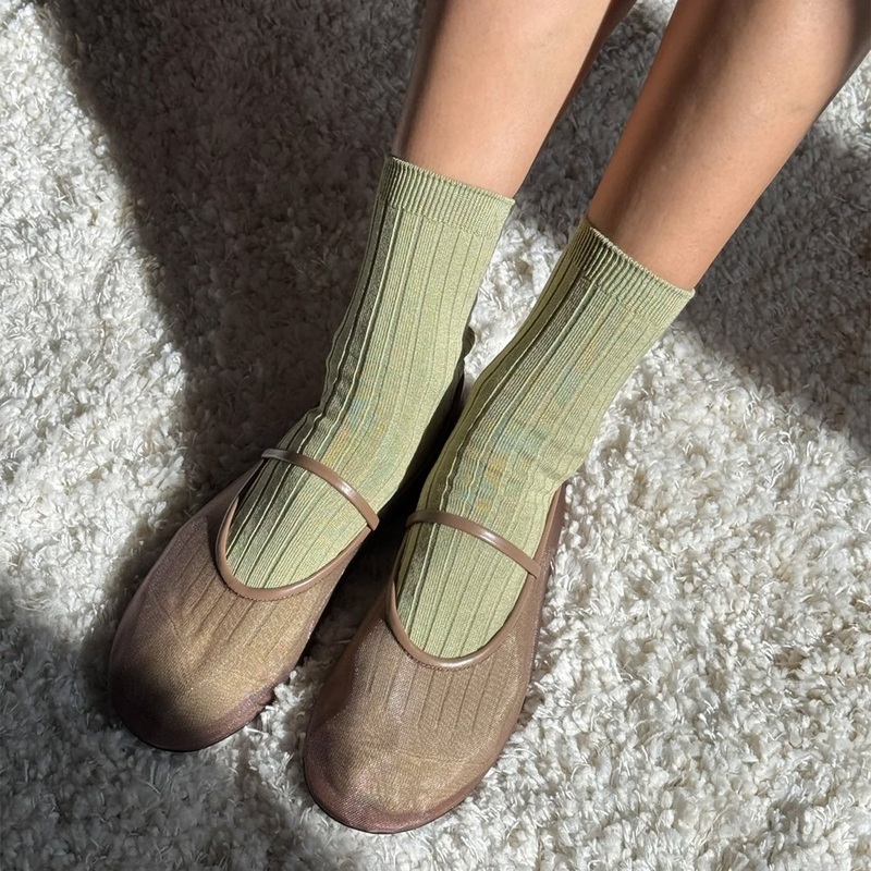 Women’s Cotton Her Socks – Avocado