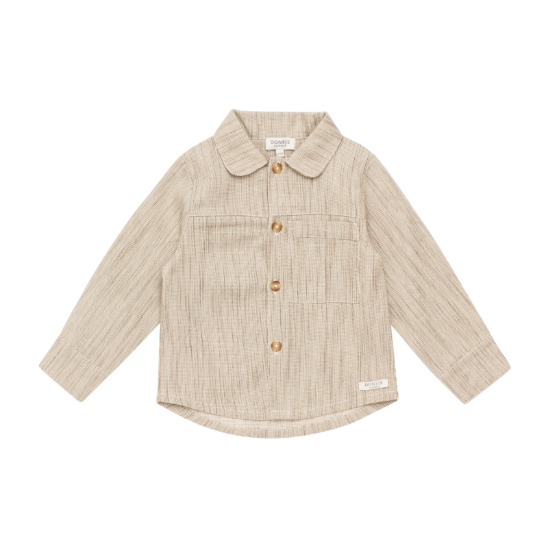 Pieter Overshirt | Sesame – White Striped