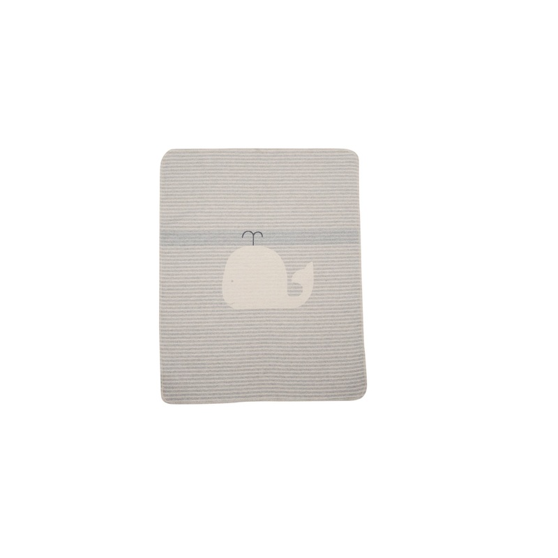 Babydecke Wal/Streifen