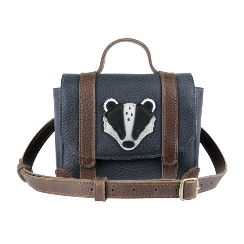 Trychel Bum Bag | Badger | Petrol Grain Leather