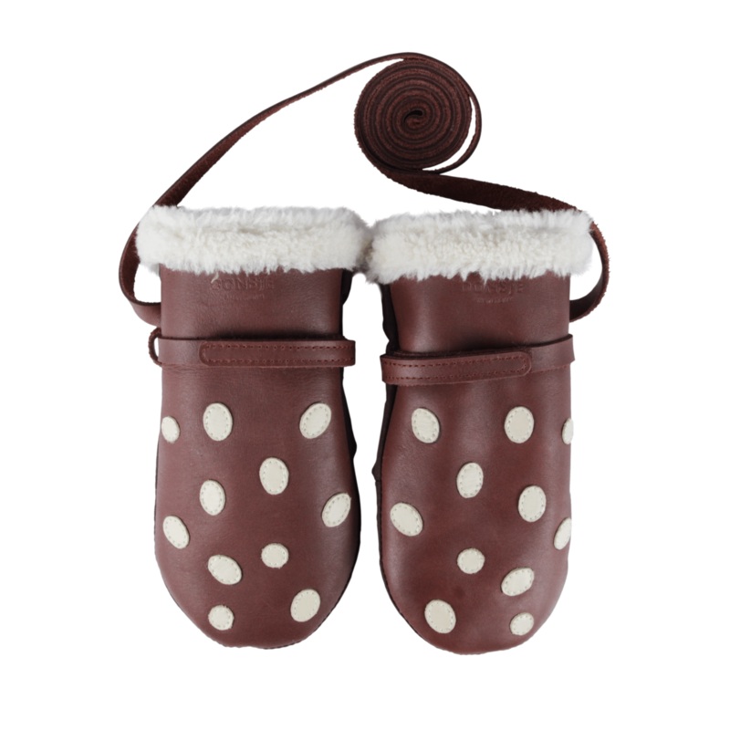 Wald Mittens | Toadstool | Burgundy Classic Leather
