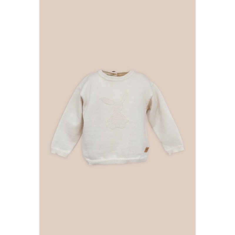 Baby sweater knitted ‘Rabbit” – SAND 10
