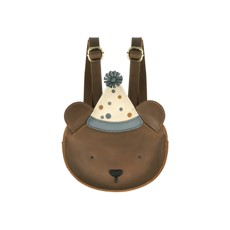 Tendo Backpack | Festive Bear | Cognac Classic Leather
