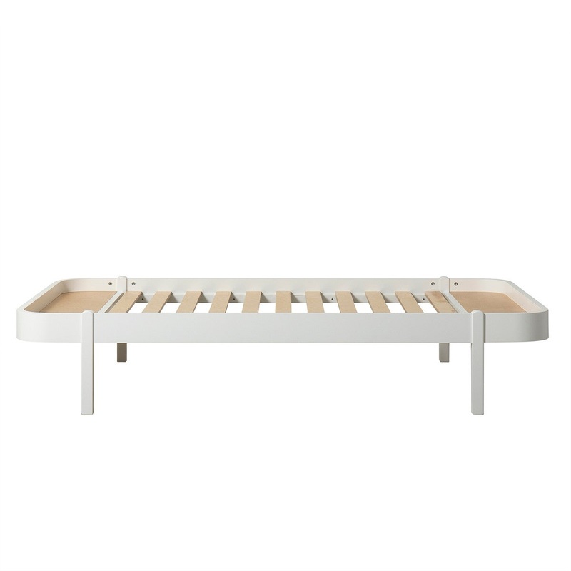 Wood Lounger Bett 120×200 wei