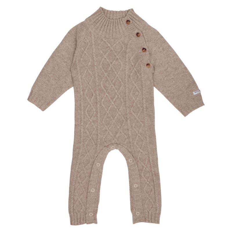 Toon Merino Wool Jumpsuit | Taupe Melange